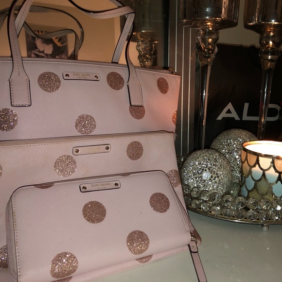 kate spade Handbags - Kate Spade purse makeup bag and wallet